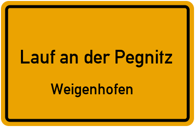 Straßenverzeichnis Lauf an der Pegnitz Weigenhofen