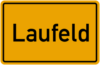 Ortsschild von Gemeinde Laufeld in Rheinland-Pfalz