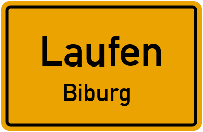 Ortsschild Laufen Biburg