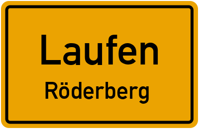 Ortsschild Laufen Röderberg