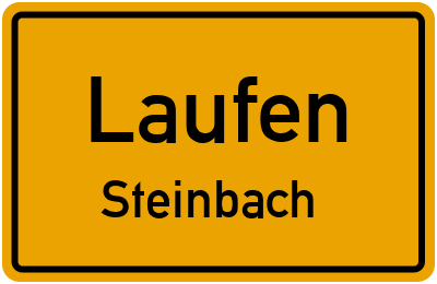 Ortsschild Laufen Steinbach