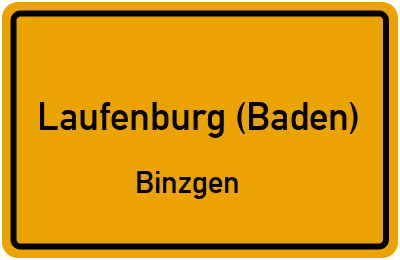 Ortsschild Laufenburg (Baden) Binzgen