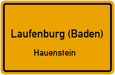 Ortsschild Laufenburg (Baden) Hauenstein