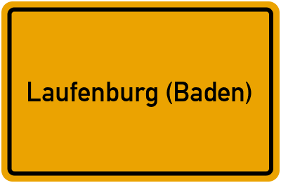 Ortsschild von Stadt Laufenburg (Baden) in Baden-Württemberg
