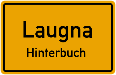 Ortsschild Laugna Hinterbuch