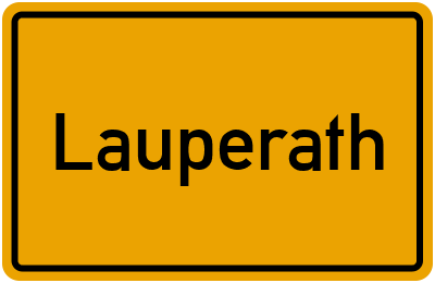 Ortsschild von Gemeinde Lauperath in Rheinland-Pfalz