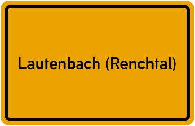 Ortsschild von Gemeinde Lautenbach (Renchtal) in Baden-Württemberg