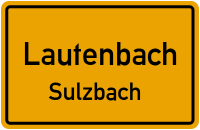 Straßenverzeichnis Lautenbach Sulzbach