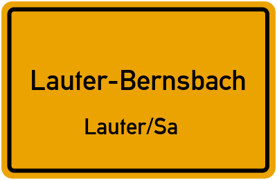 Straßenverzeichnis Lauter-Bernsbach Lauter/Sa.