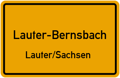 Straßenverzeichnis Lauter-Bernsbach Lauter/Sachsen