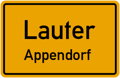 Ortsschild Lauter Appendorf