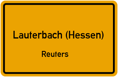 Ortsschild Lauterbach (Hessen) Reuters