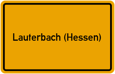 Ortsschild von Kreisstadt Lauterbach (Hessen) in Hessen