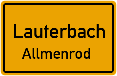 Straßenverzeichnis Lauterbach Allmenrod