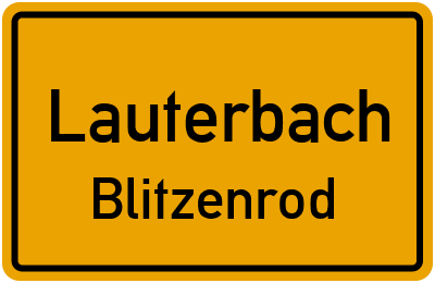 Straßenverzeichnis Lauterbach Blitzenrod