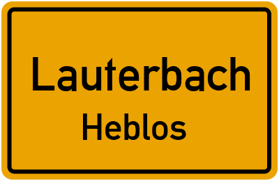 Straßenverzeichnis Lauterbach Heblos