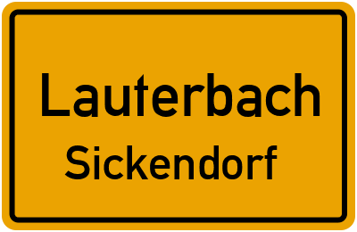 Straßenverzeichnis Lauterbach Sickendorf