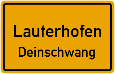 Ortsschild Lauterhofen Deinschwang