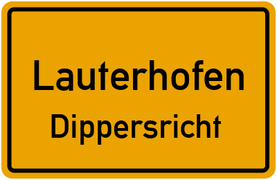 Ortsschild Lauterhofen Dippersricht