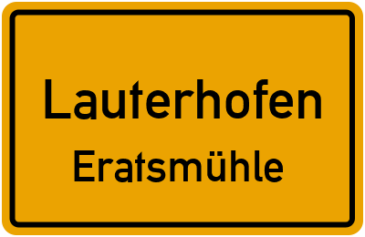 Straßenverzeichnis Lauterhofen Eratsmühle