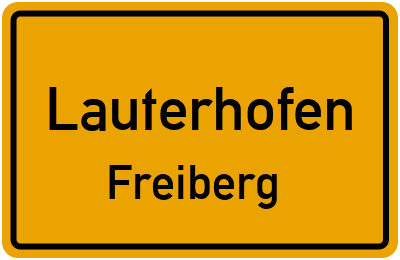 Ortsschild Lauterhofen Freiberg