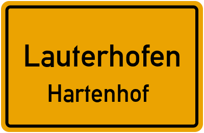 Ortsschild Lauterhofen Hartenhof