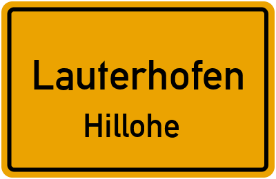 Ortsschild Lauterhofen Hillohe