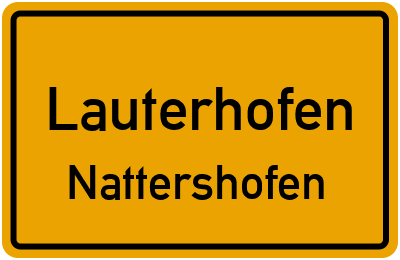 Ortsschild Lauterhofen Nattershofen