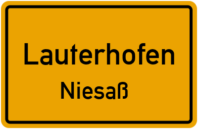Ortsschild Lauterhofen Niesaß