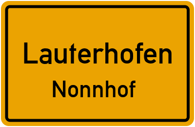 Straßenverzeichnis Lauterhofen Nonnhof