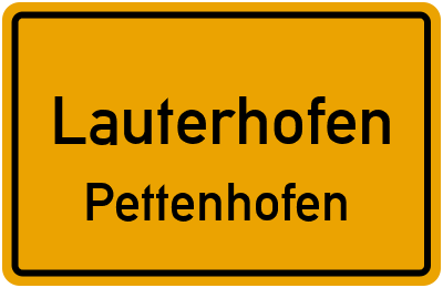 Ortsschild Lauterhofen Pettenhofen