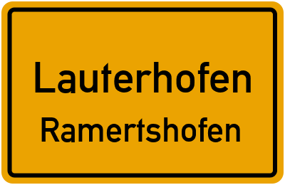 Ortsschild Lauterhofen Ramertshofen