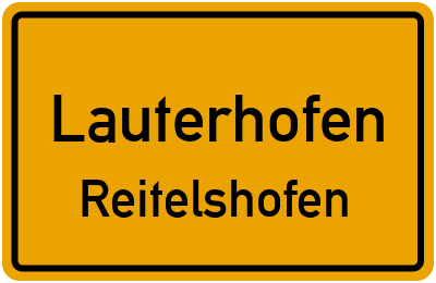 Ortsschild Lauterhofen Reitelshofen