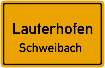 Ortsschild Lauterhofen Schweibach