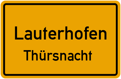 Ortsschild Lauterhofen Thürsnacht
