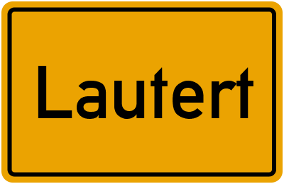 Ortsschild von Gemeinde Lautert in Rheinland-Pfalz