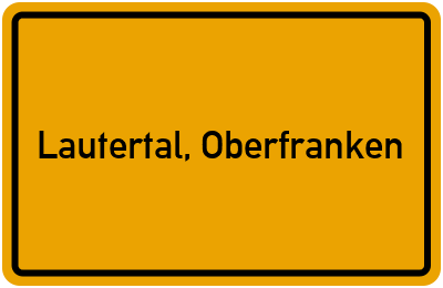 Ortsschild von Gemeinde Lautertal, Oberfranken in Bayern