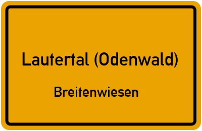 Straßenverzeichnis Lautertal (Odenwald) Breitenwiesen