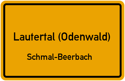 Straßenverzeichnis Lautertal (Odenwald) Schmal-Beerbach