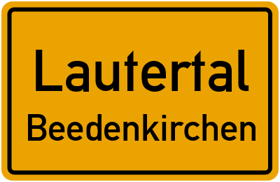 Straßenverzeichnis Lautertal Beedenkirchen