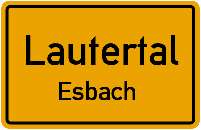 Straßenverzeichnis Lautertal Esbach