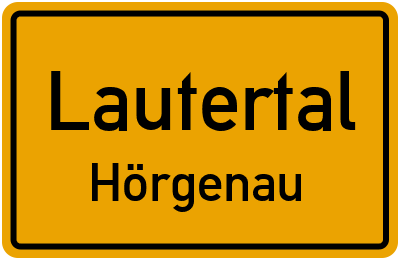 Straßenverzeichnis Lautertal Hörgenau