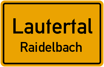 Straßenverzeichnis Lautertal Raidelbach