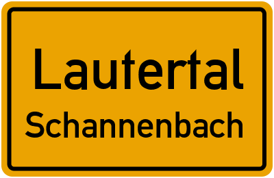 Straßenverzeichnis Lautertal Schannenbach