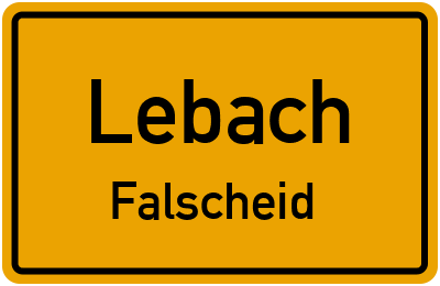 Straßenverzeichnis Lebach Falscheid
