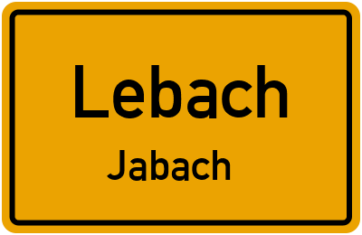 Straßenverzeichnis Lebach Jabach