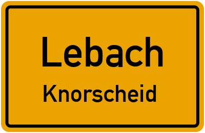 Straßenverzeichnis Lebach Knorscheid