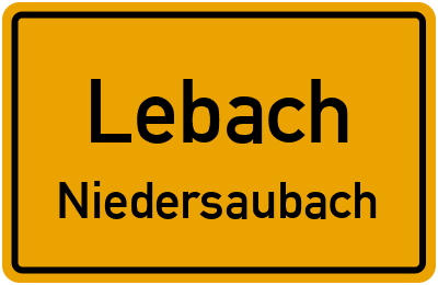 Straßenverzeichnis Lebach Niedersaubach