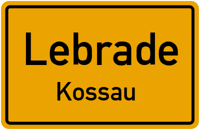Straßenverzeichnis Lebrade Kossau