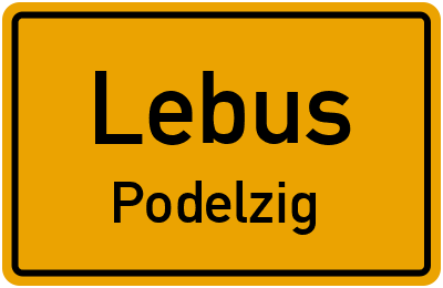 Straßenverzeichnis Lebus Podelzig